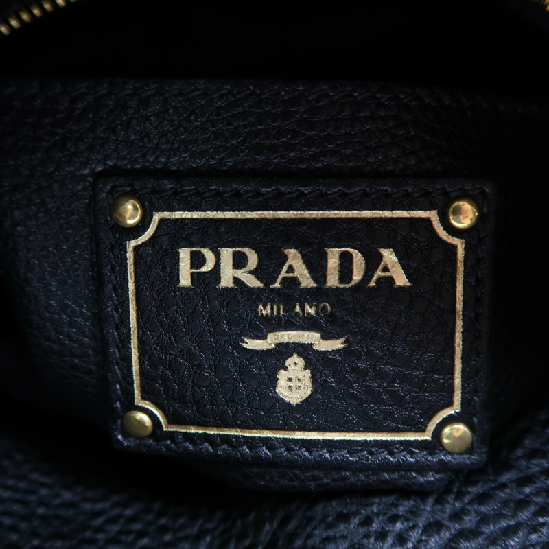 PRADA 牛皮皮革Shoulder Bag金扣肩背袋-5