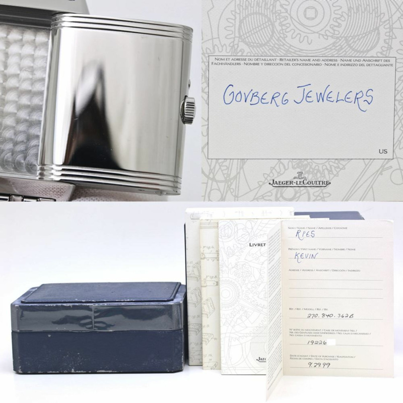 JAEGER-LECOULTRE Reverso 指針式日期顯示 Q273842A 270.840.362B 男士不鏽鋼手錶 40071-8