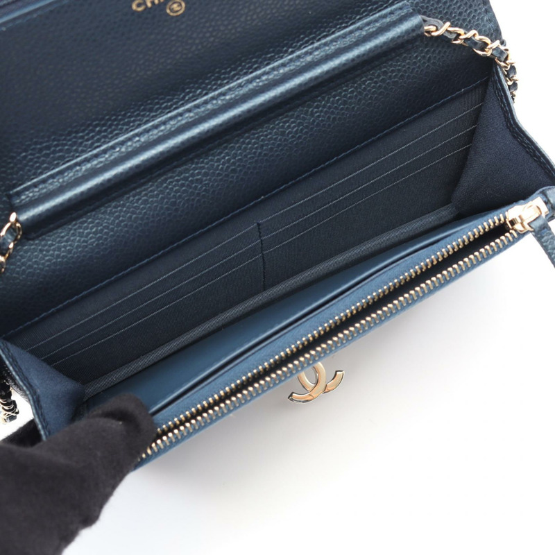 CHANEL Matelasse Cocoroc 斜背包 A80766 皮革 海軍藍 二手 GHW-2