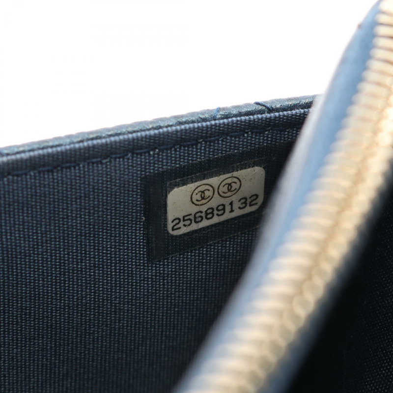 CHANEL Matelasse Cocoroc 斜背包 A80766 皮革 海軍藍 二手 GHW-4