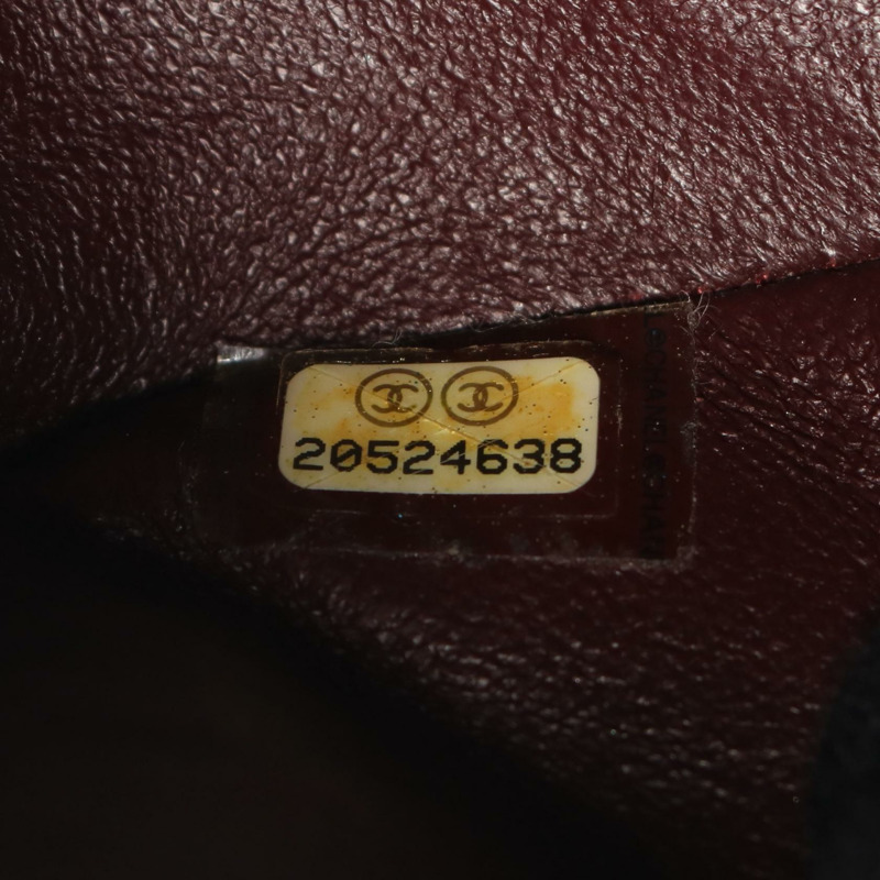 CHANEL Matelasse W 翻蓋鏈條單肩包 A01112 皮革黑色二手女款 SHW-4