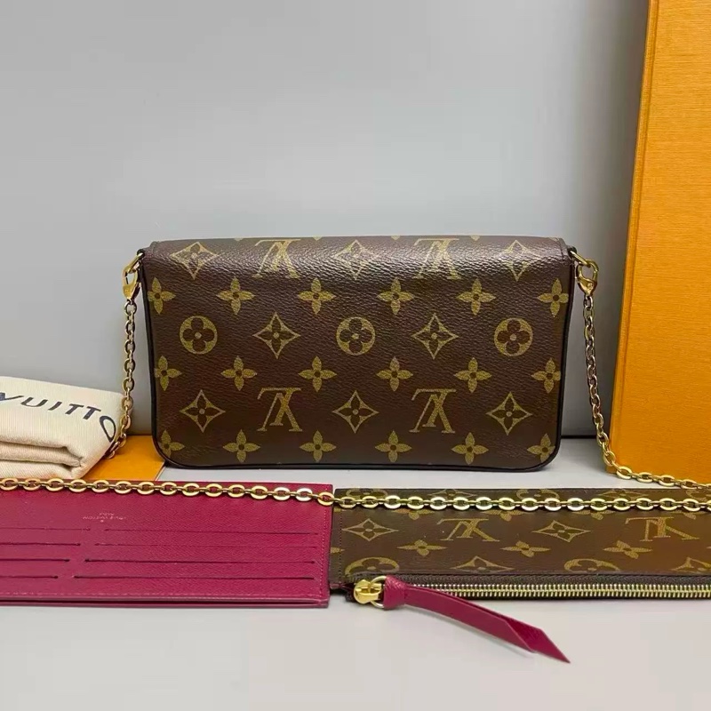 Louis Vuitton 老花 三合一 粉紅內裡-1