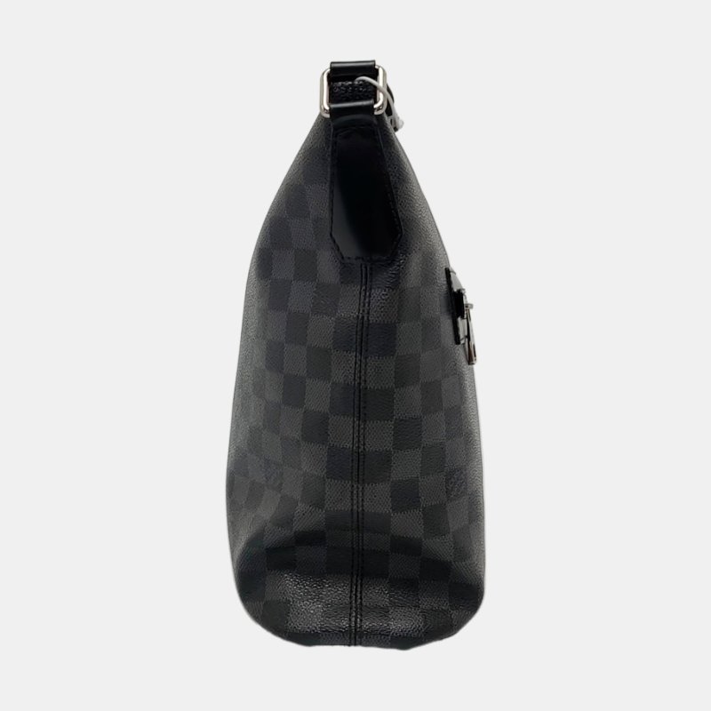 LOUIS VUITTON MICK 中號 灰色 塗層 帆布 棋盤格 斜背包 單肩包-2