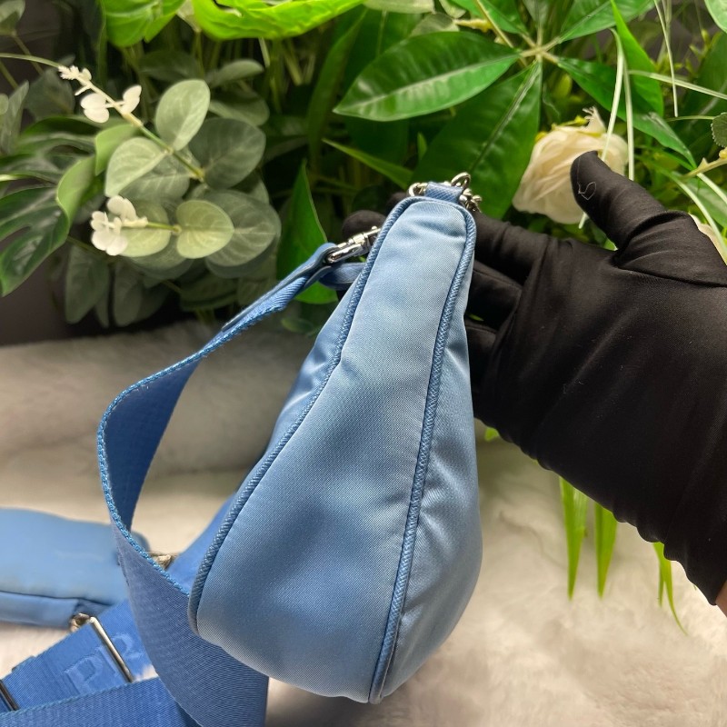 Prada 藍色 尼龍三合一 肩背包 斜背包-3