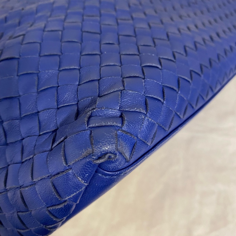 葆蝶家/Bottega Veneta 經典款 藍色手提單肩斜挎包-3