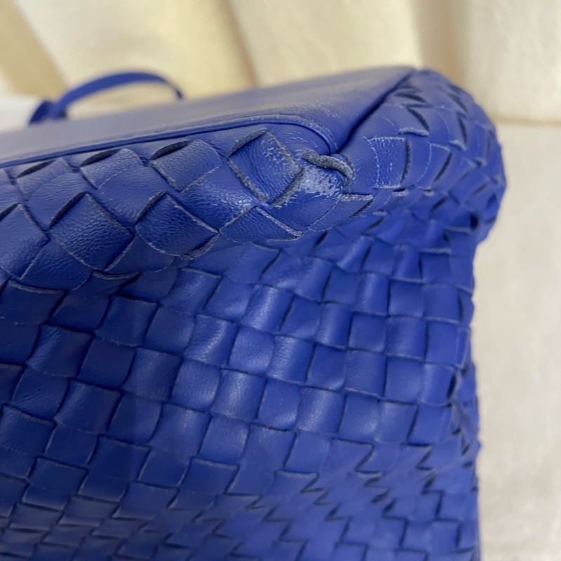 葆蝶家/Bottega Veneta 經典款 藍色手提單肩斜挎包-5