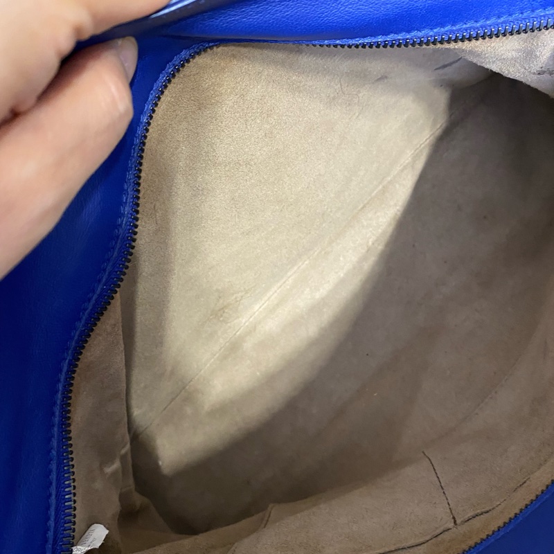 葆蝶家/Bottega Veneta 經典款 藍色手提單肩斜挎包-8