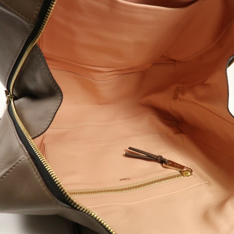 Chloe 羊皮皮革Hand Bag金扣手挽袋-5