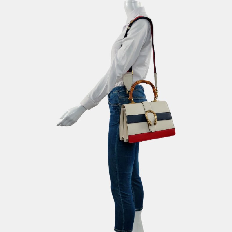 GUCCl Dionysus 中號 多色 牛皮竹 竹節 條紋 織帶 酒神包 單肩包-1