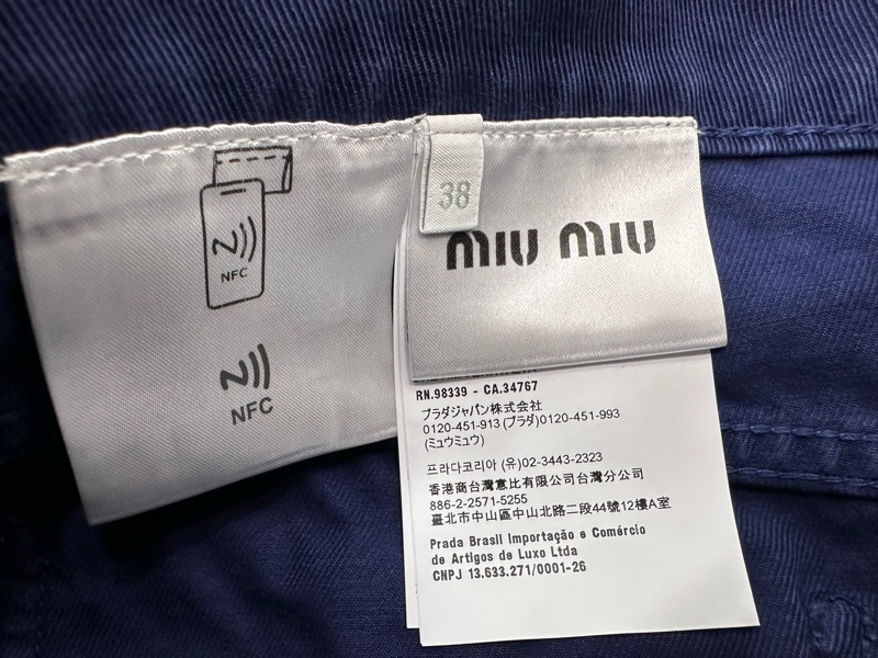 Miumiu25藍色牛仔短裙 38碼-3