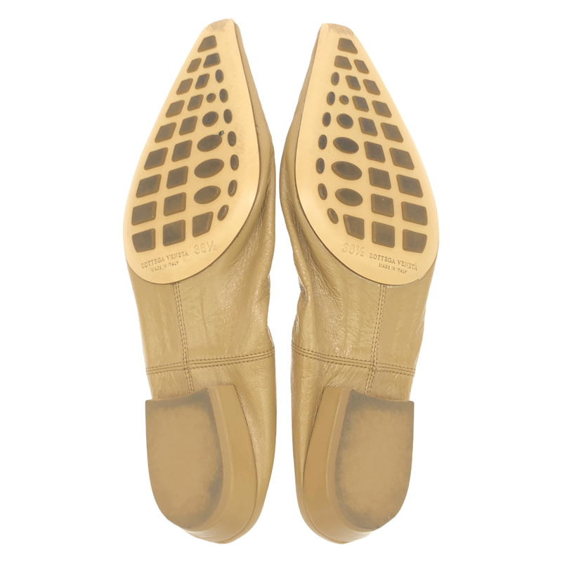 BOTTEGA VENETA 米色二手女士真皮高跟鞋-3