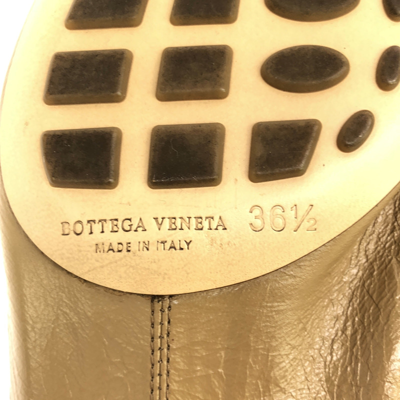 BOTTEGA VENETA 米色二手女士真皮高跟鞋-4