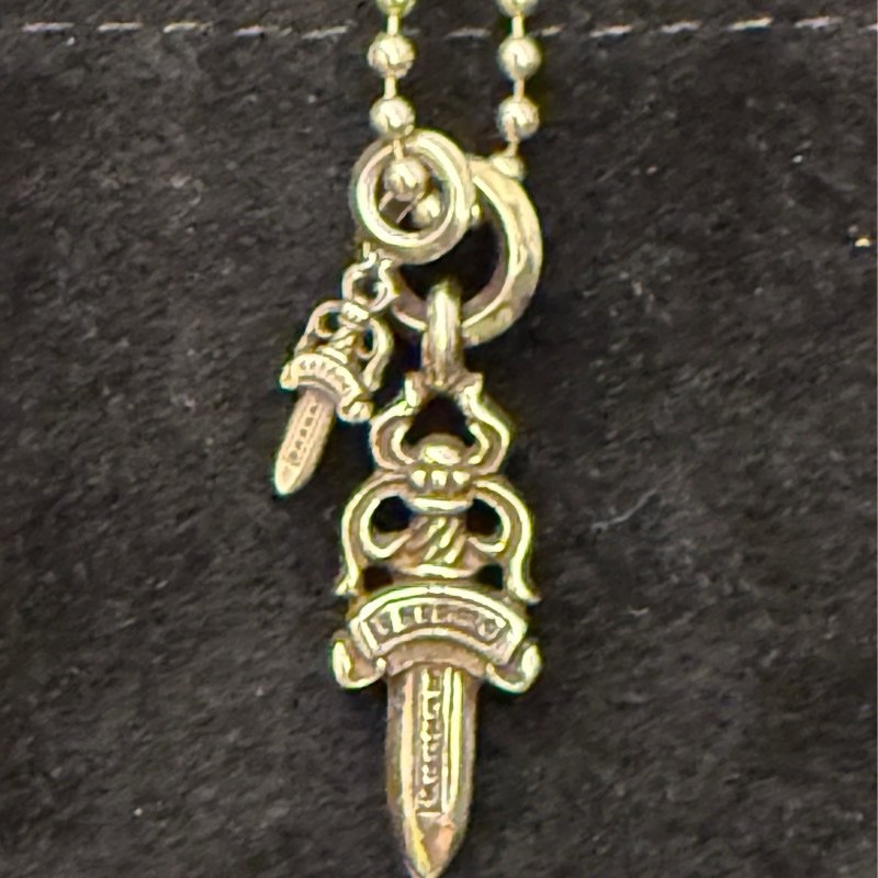 Chrome hearts 迷你匕首+5號匕首+珠鏈75cm-4