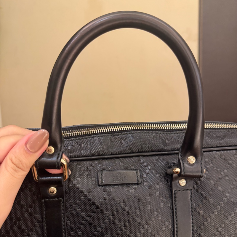 Gucci黑色手提公事包💼-18