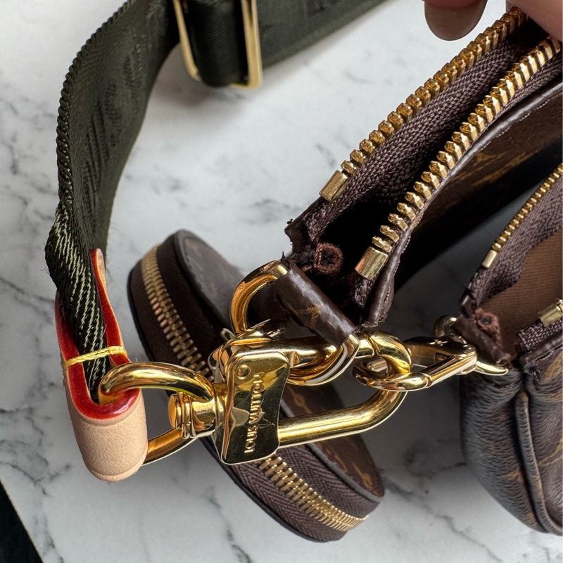 LV必收款✨✨綠寬背帶五合一麻將包-8