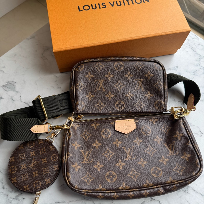 LV必收款✨✨綠寬背帶五合一麻將包-13