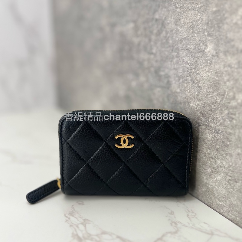 💗香緹國際精品💗 477 Chanel 香奈兒 卡包 黑金荔枝牛-0