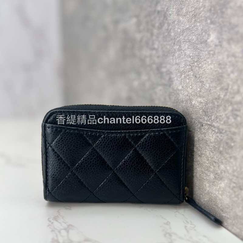 💗香緹國際精品💗 477 Chanel 香奈兒 卡包 黑金荔枝牛-1