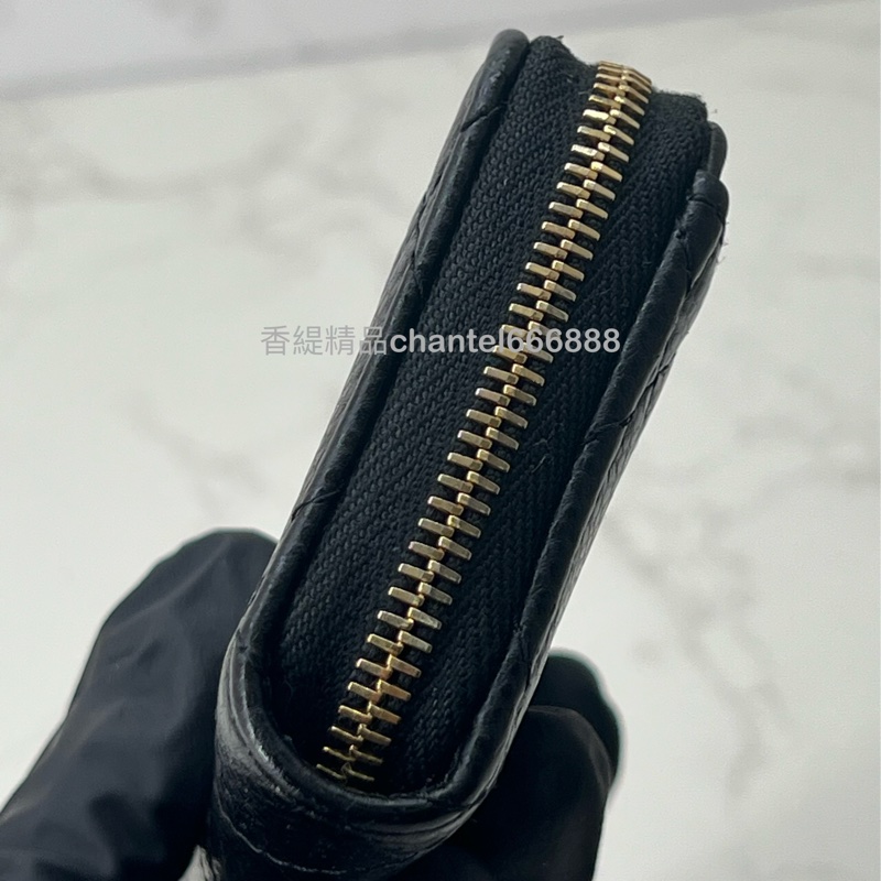 💗香緹國際精品💗 477 Chanel 香奈兒 卡包 黑金荔枝牛-3