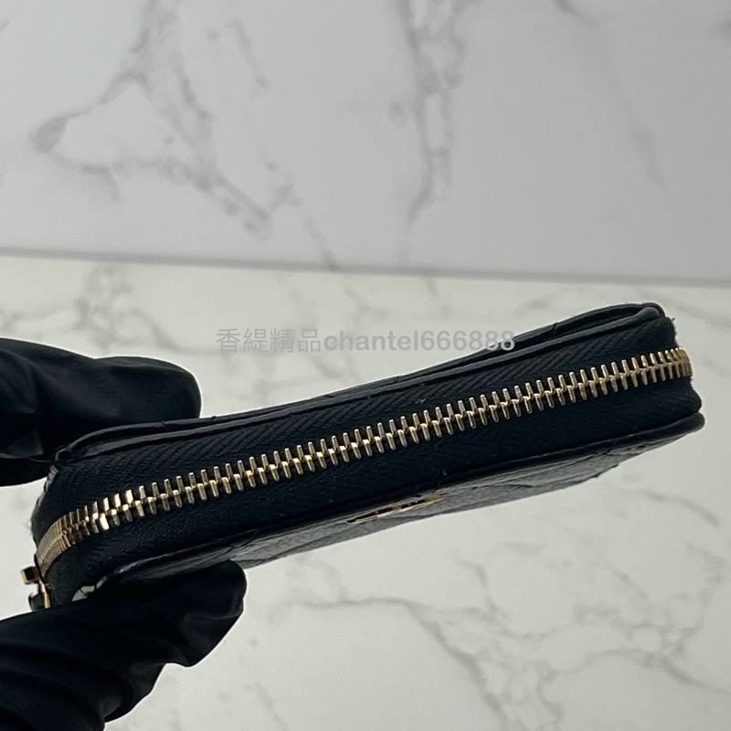 💗香緹國際精品💗 477 Chanel 香奈兒 卡包 黑金荔枝牛-4