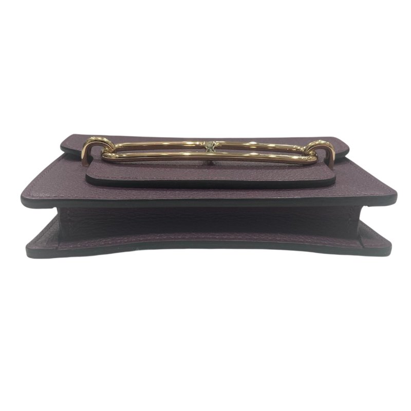 HERMES 愛馬仕 ROULIS SLIM 短夾 迷你腰包 皮革 紫色 金扣-2