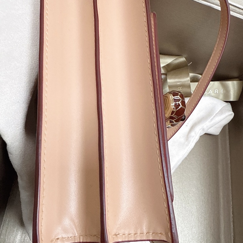 Bvlgari serpenti forever 斜背包 粉色紅色頭-8