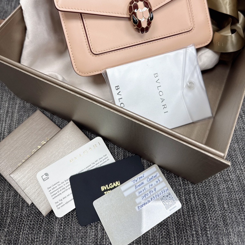 Bvlgari serpenti forever 斜背包 粉色紅色頭-11
