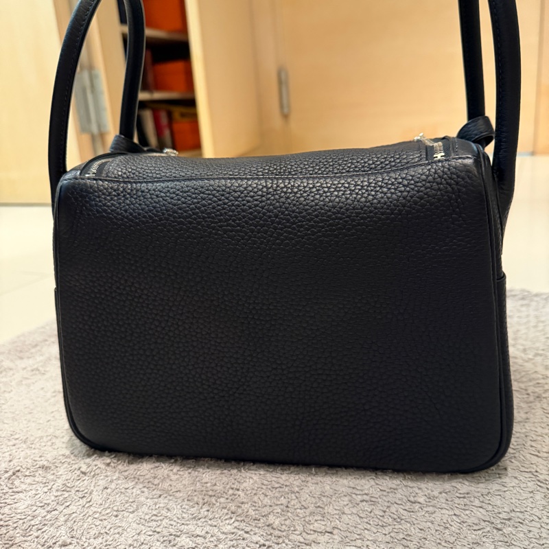 Hermes Lindy 26 U刻TC皮 黑呢色 3Y 銀扣 95新-2