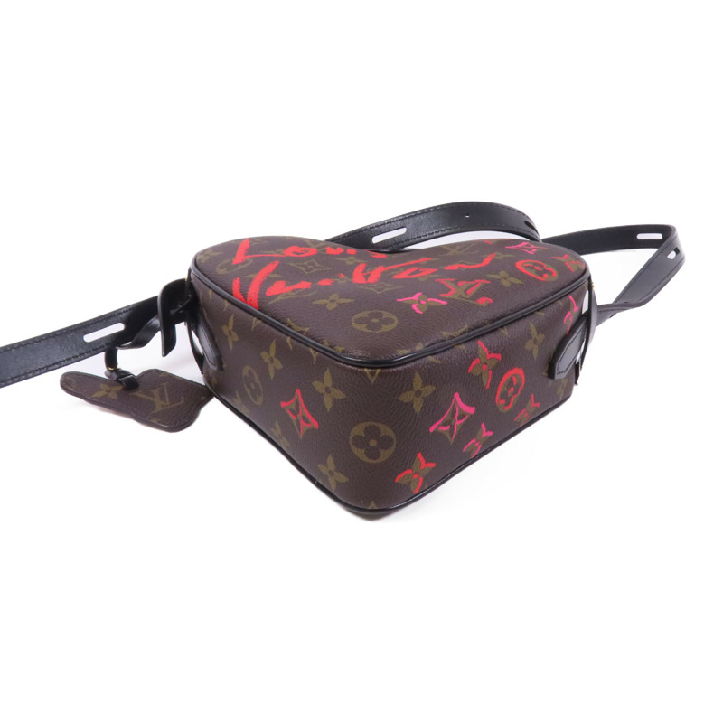 LOUIS VUITTON Monogram Sac Coeur Fall In Love金扣肩背袋棕色-4