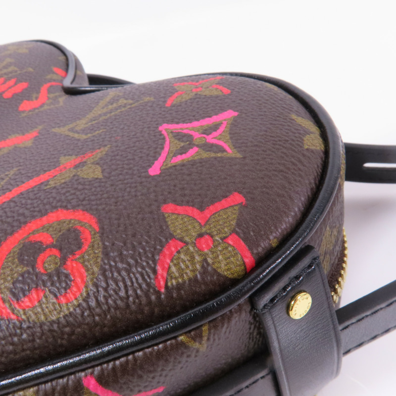 LOUIS VUITTON Monogram Sac Coeur Fall In Love金扣肩背袋棕色-7