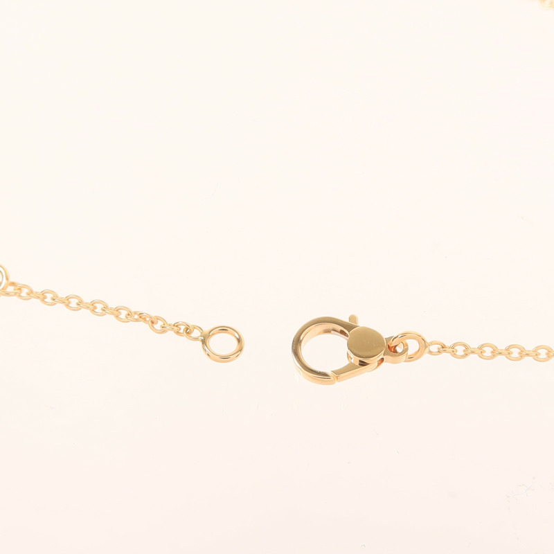 HERMES 18K玫瑰金Finesse Necklace鑽石項鍊-4