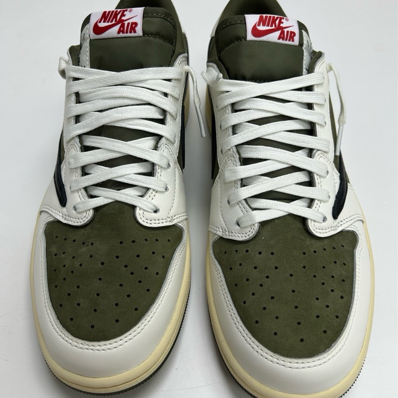 travis scott x air jordan 1 low og medium olive 橄欖綠 倒鉤 男鞋 DM7866-200-3