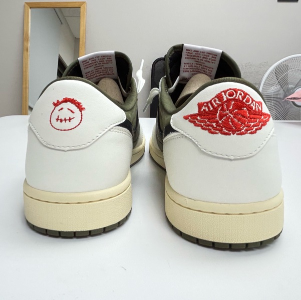 travis scott x air jordan 1 low og medium olive 橄欖綠 倒鉤 男鞋 DM7866-200-6