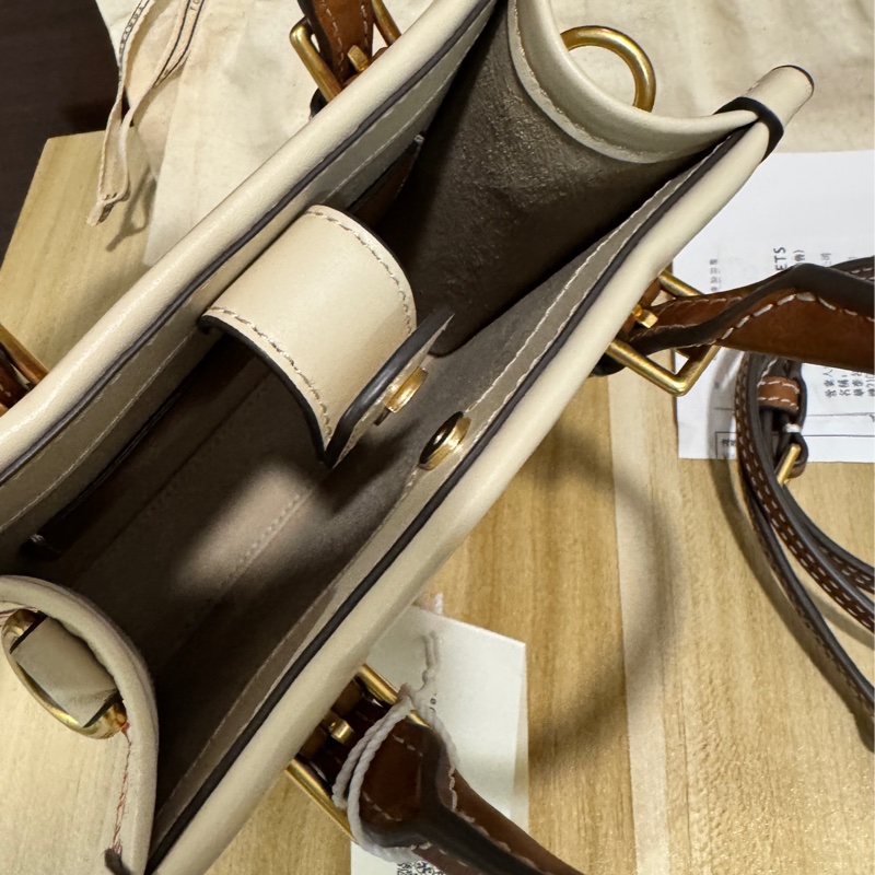 專櫃正品 TORY BURCH 白紅款 琴譜包 手機包 小方包-4