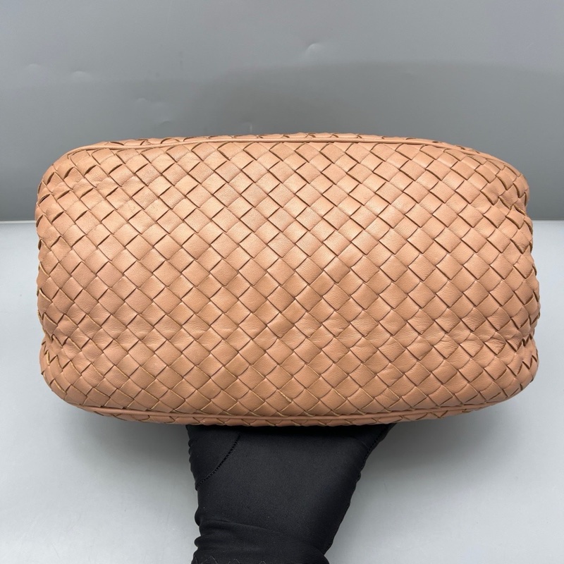 BV葆蝶家編織款托特包三文魚色 手提包 /29*18*13cm-3