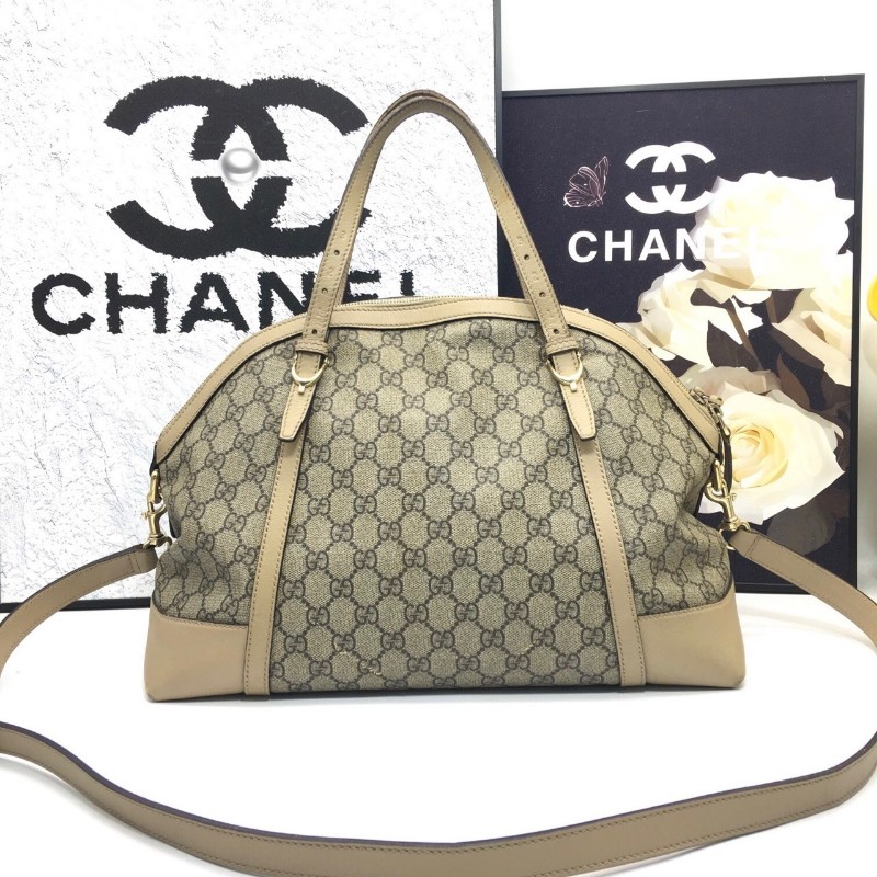 GUCCI古馳 老花拼皮手提包 肩背包 斜背包-0