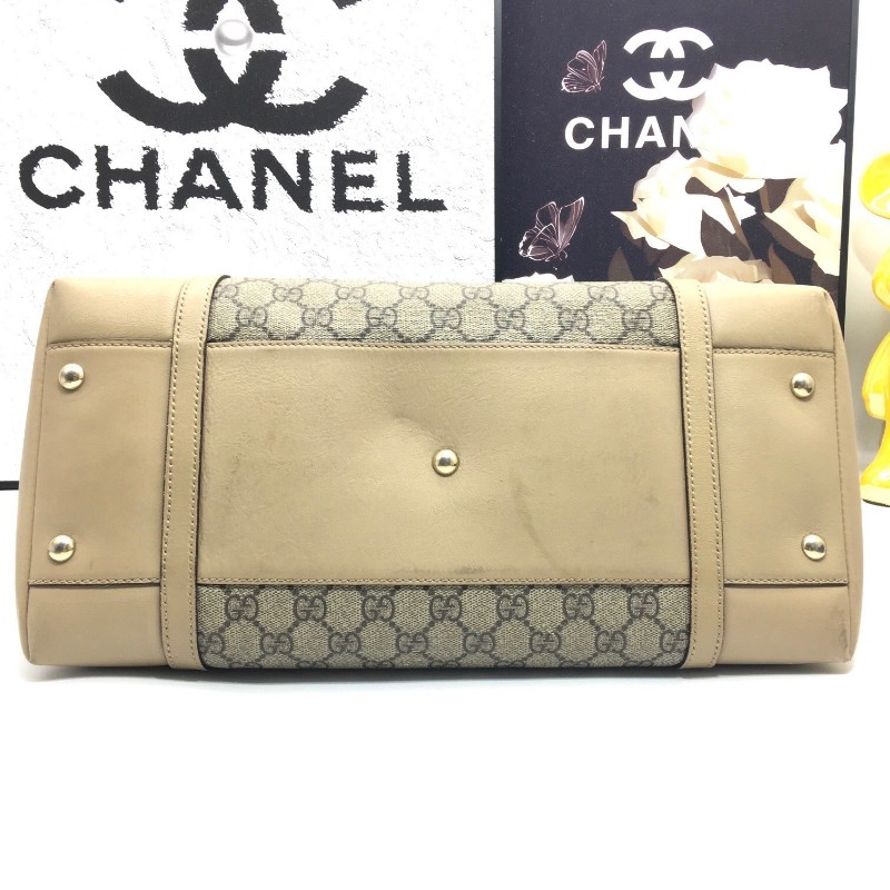 GUCCI古馳 老花拼皮手提包 肩背包 斜背包-4