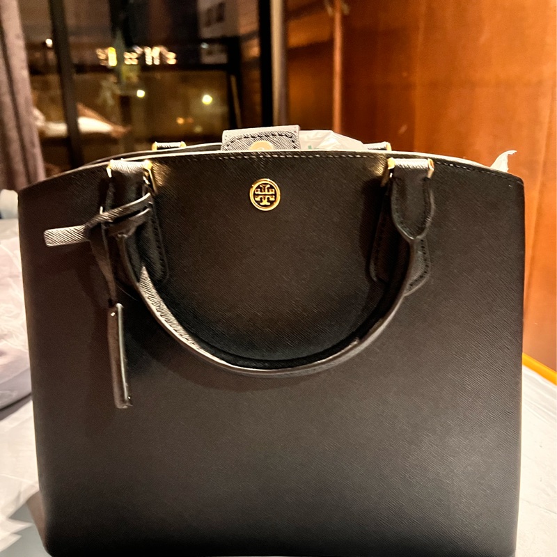 TORY BURCH Robinson 簡約皮革 女款小號手提單肩托特包-5