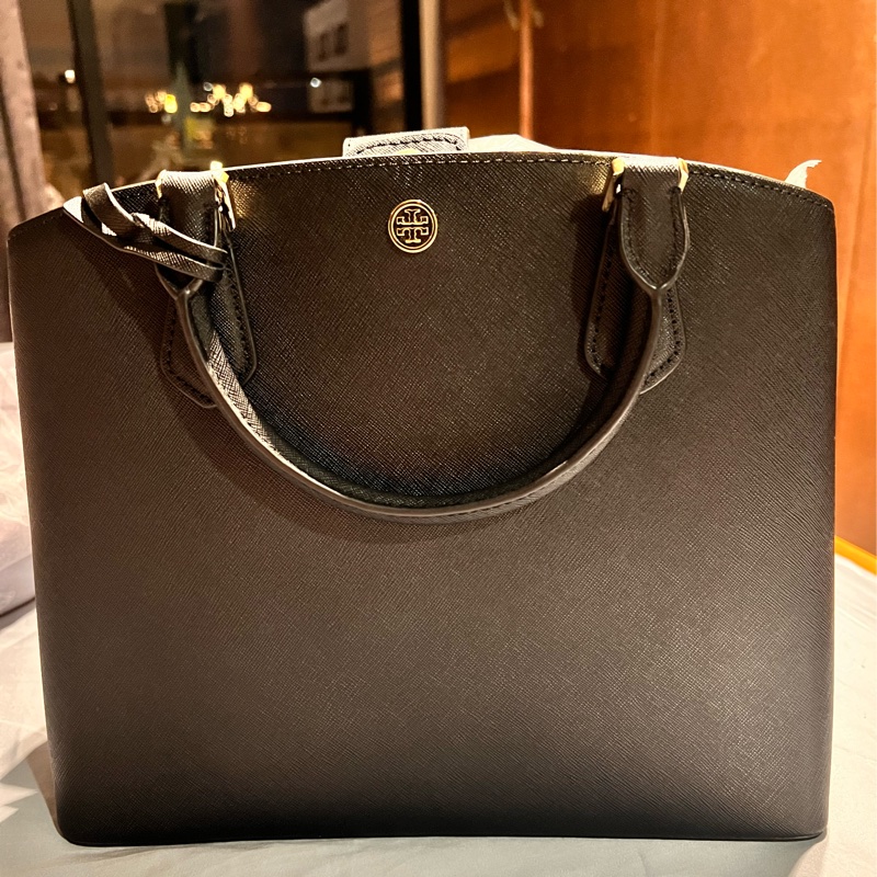 TORY BURCH Robinson 簡約皮革 女款小號手提單肩托特包-6