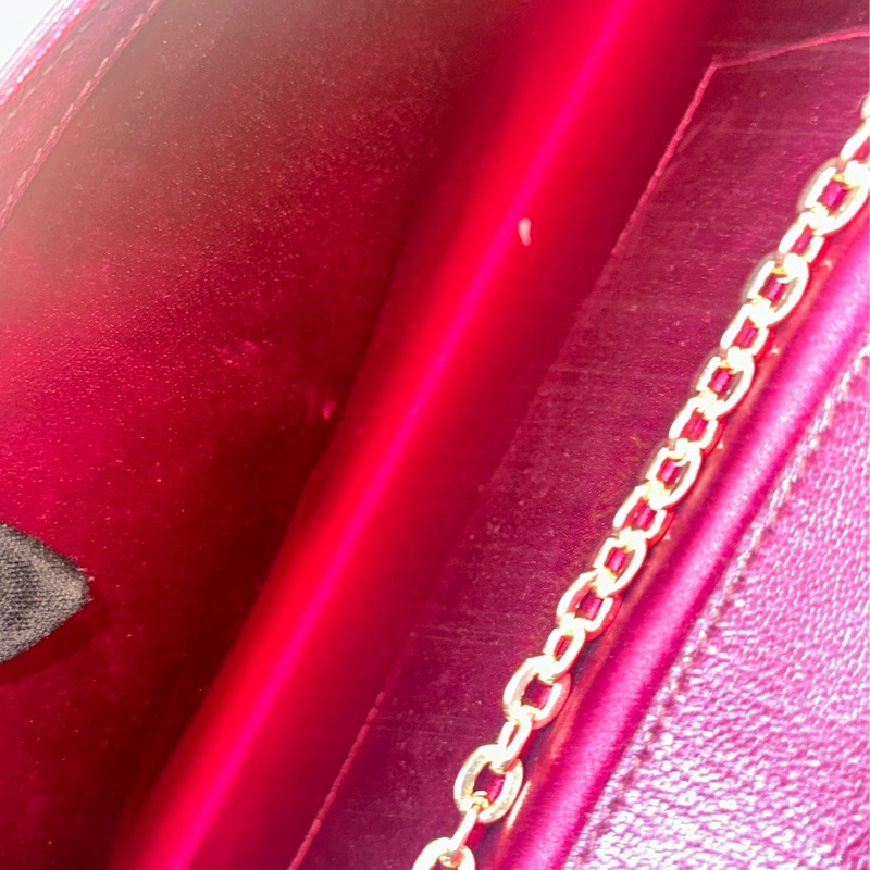 YSL圣罗兰紫罗兰色浮雕logo大号手拿包-6