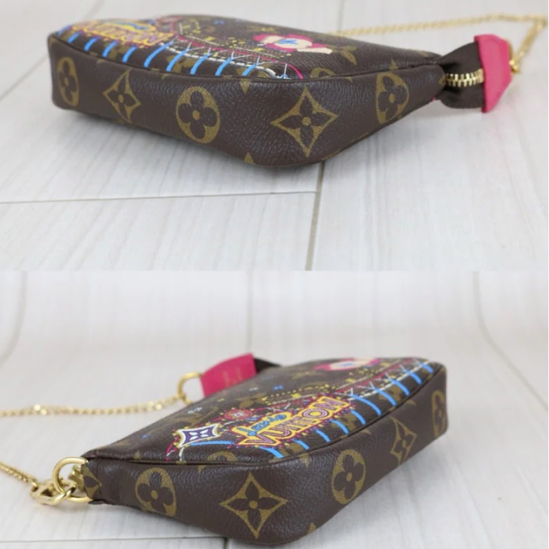 「JL精品代購」98新 LV 聖誕限量游樂園系列小麻將-6