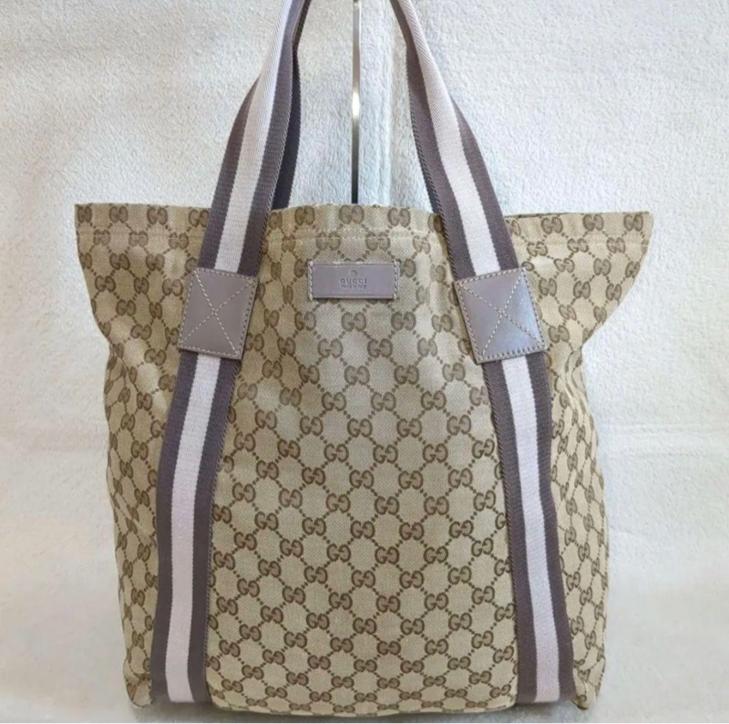 正品 GUCCI 古馳 手提包 托特包 稀有色 購物包 A4 可 小資精選-0