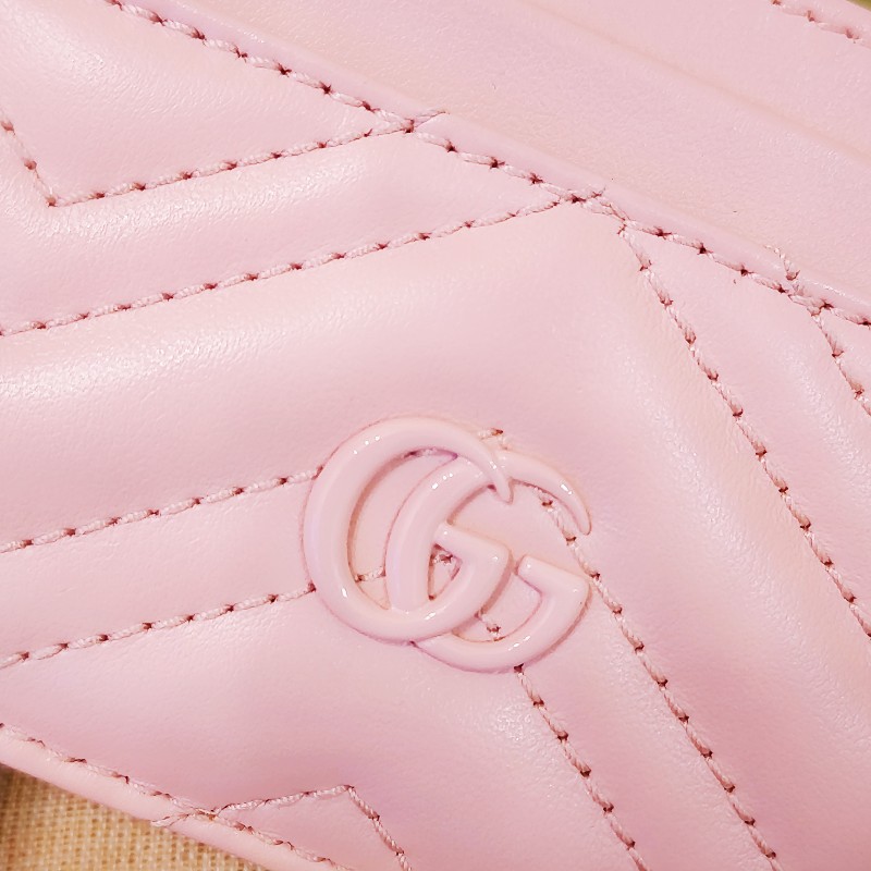 Gucci 櫻花粉色小卡夾-2