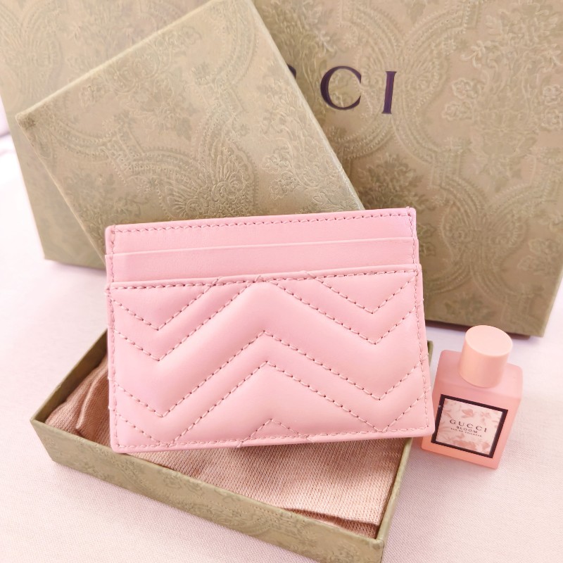 Gucci 櫻花粉色小卡夾-7