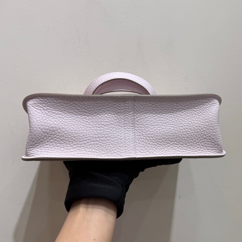 Hermès 愛馬仕 halzan25 夢幻紫銀扣內拼金棕色 u刻-4