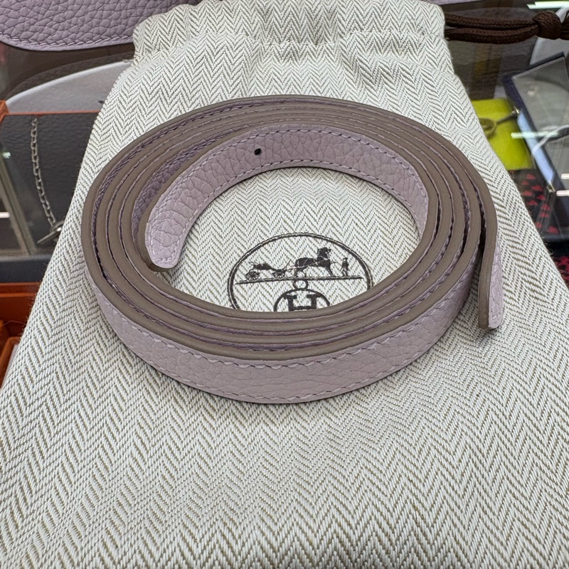 Hermès 愛馬仕 halzan25 夢幻紫銀扣內拼金棕色 u刻-10