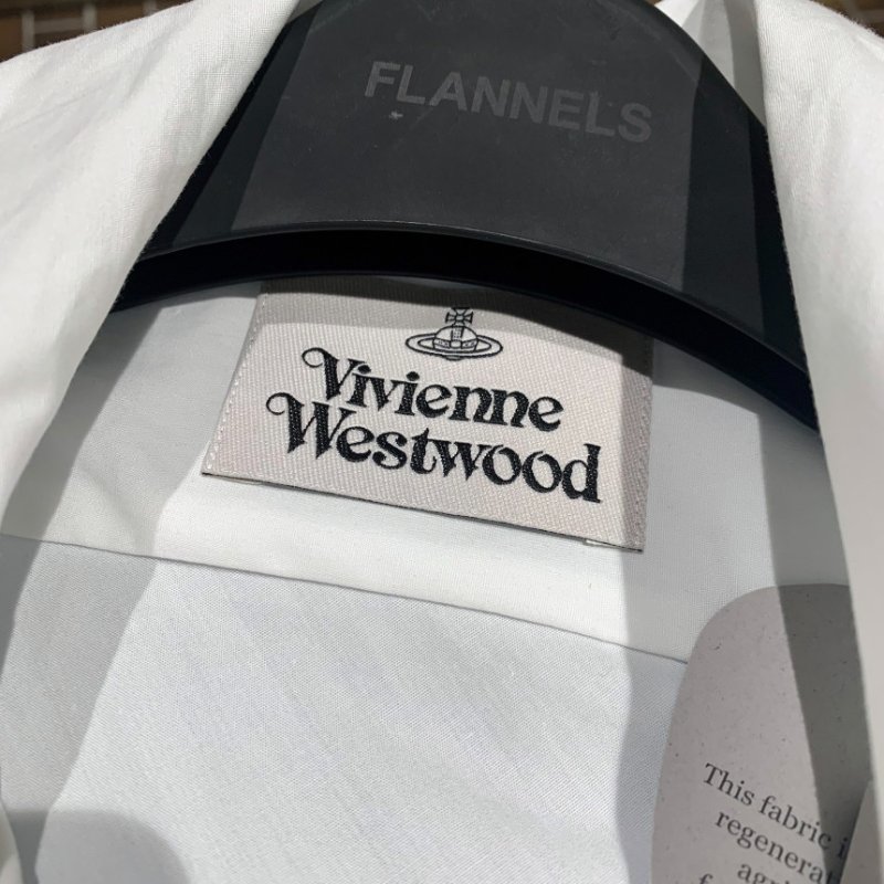 🎉新品好折扣✨Vivienne Westwood 女款 Drunken 抓褶設計純棉府綢襯衫 白色 EU38/40/42/44-4