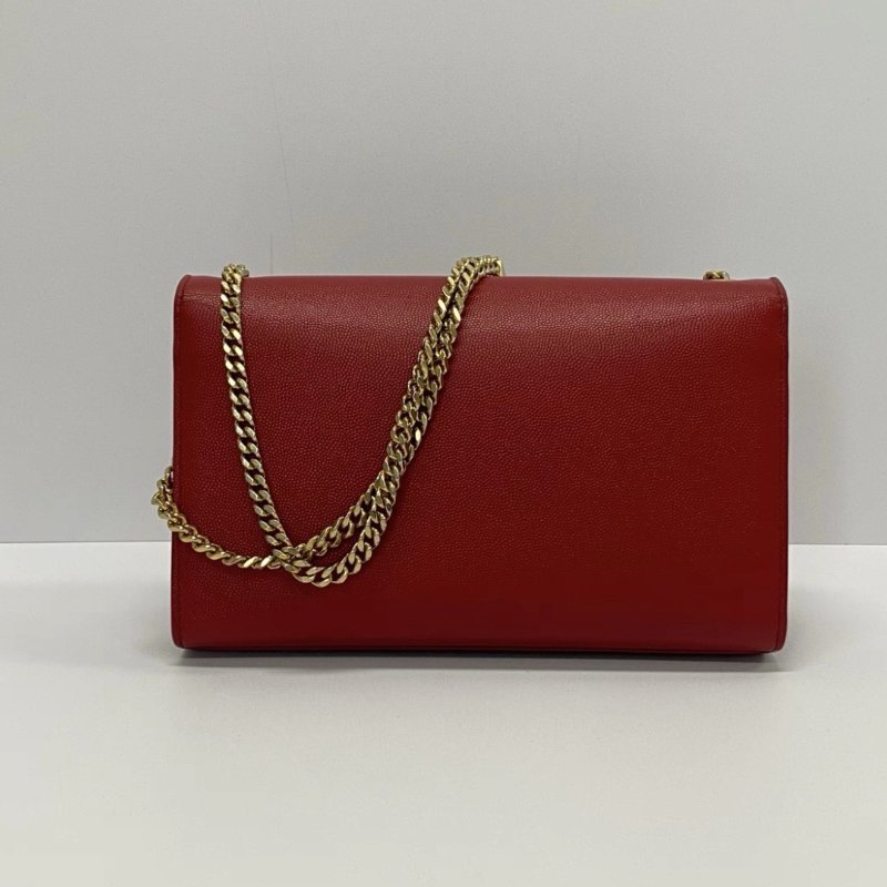 YSL KATE紅金中號流蘇肩背斜背鏈條包24*14.5*5.5 98新配件塵袋-5