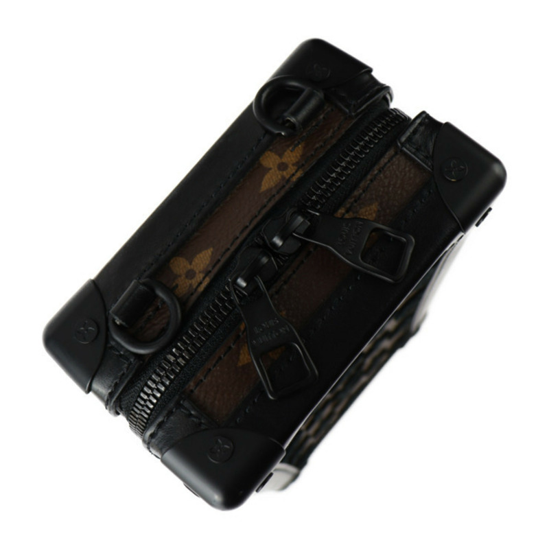 LOUIS VUITTON Vertical Soft Trunk Monogram Tuftage 單肩包 M45044 皮革 棕色 黑色 圓形 Pochette 包 R2412123007050-4