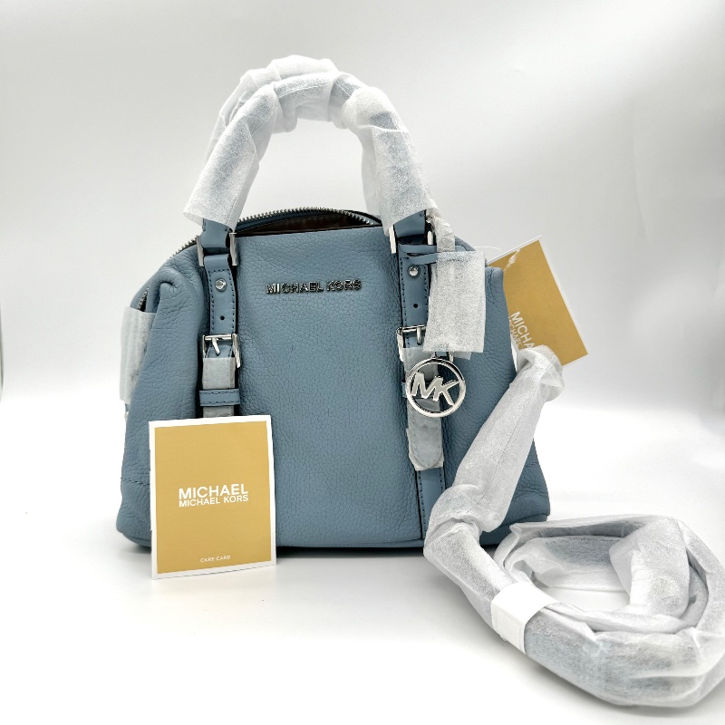 【存放未使用♥️】Michael Kors 寶寶藍 皮革 手提包 斜背包-0